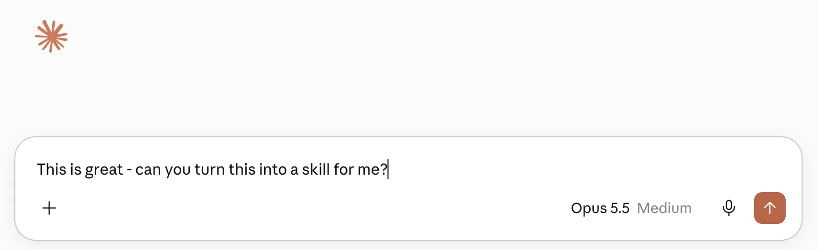 Asking Claude to turn the task into a skill