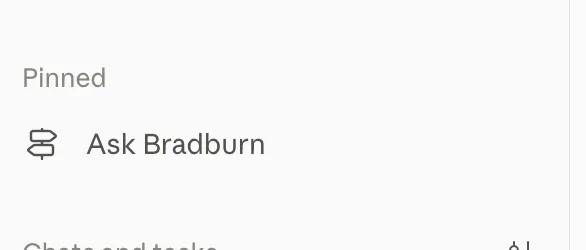 Ask Bradburn pinned in the sidebar