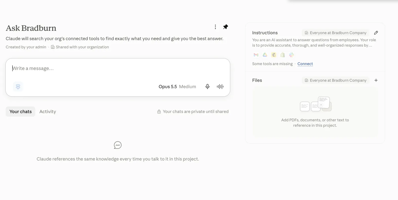 Ask Bradburn shared project page