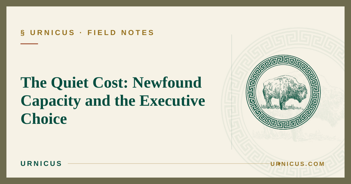 The Quiet Cost: Newfound Capacity and the Executive Choice